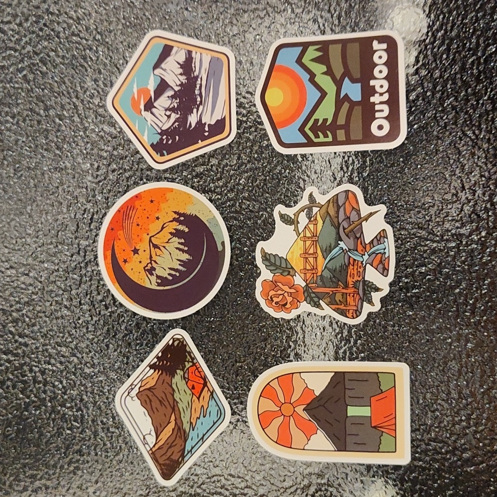 Stickers - Scenic Mountain Pack - Bag #19  - Set of 6 - NWOT